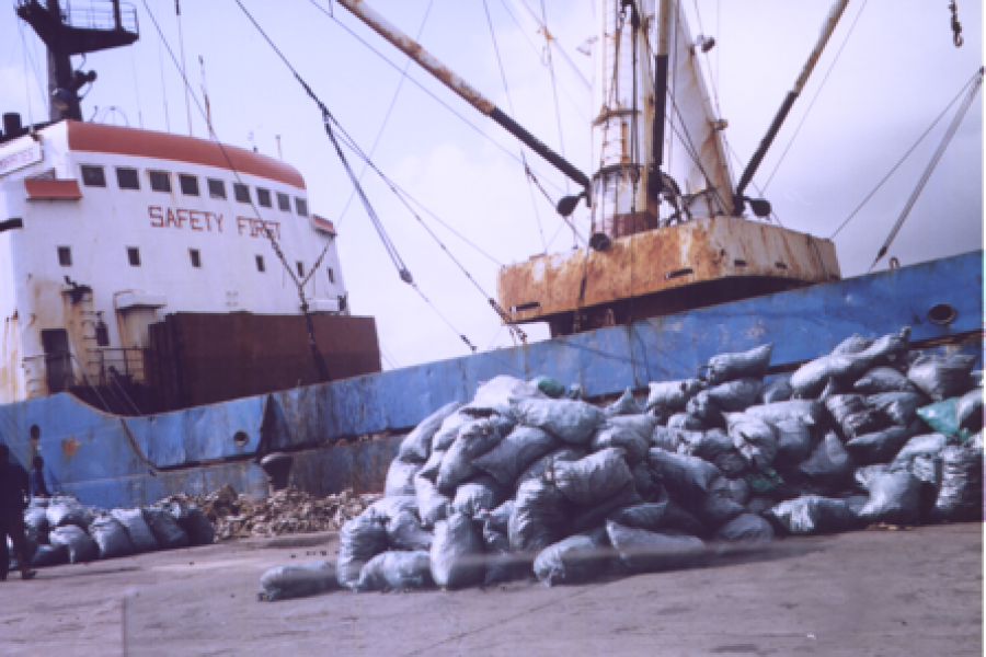 Jutta Bakonyi Port in Kismayo, Somalia.