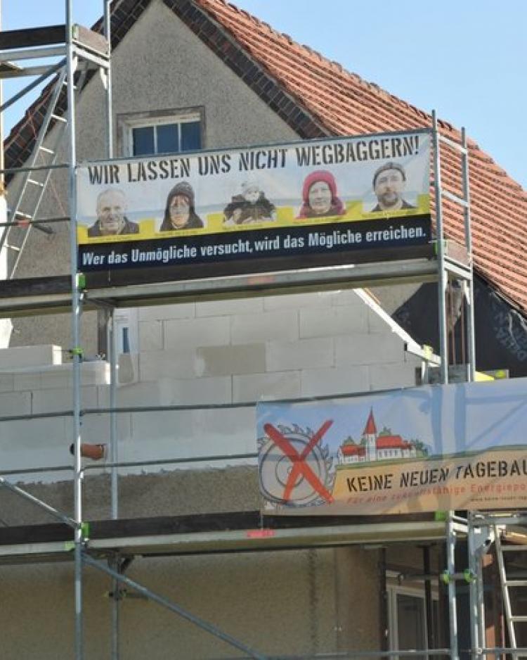 Public statement in Lusatia, Germany.